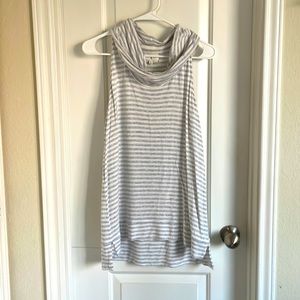 Cowl neck sleeveless soft top
